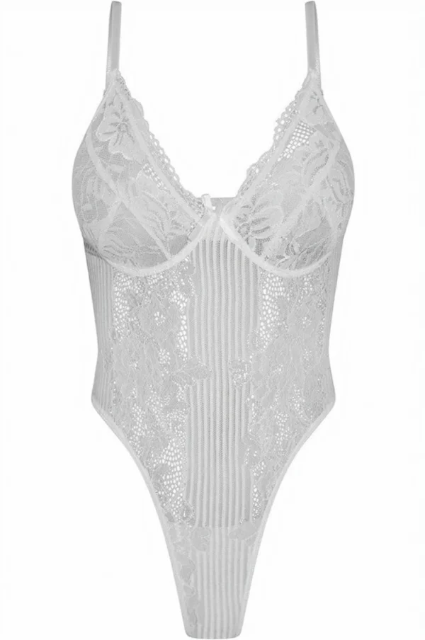 Conjunto de Lencería Teddy Blanco