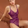 Body de Encaje Púrpura Estilo Aesthetic