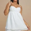 Vestido Babydoll Blanco de Algodón