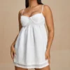 Vestido Babydoll Blanco de Algodón