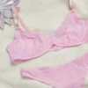 Conjunto de Bralette y Braguitas Transparentes de Malla