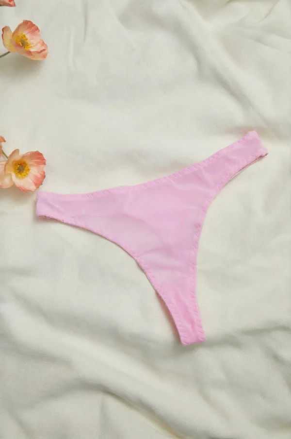 Conjunto de Bralette y Braguitas Transparentes de Malla