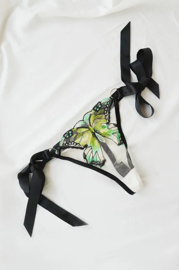 Lencería de Mariposas Verdes