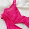 Conjunto de sujetador y calzoncillo de malla rosa Barbie