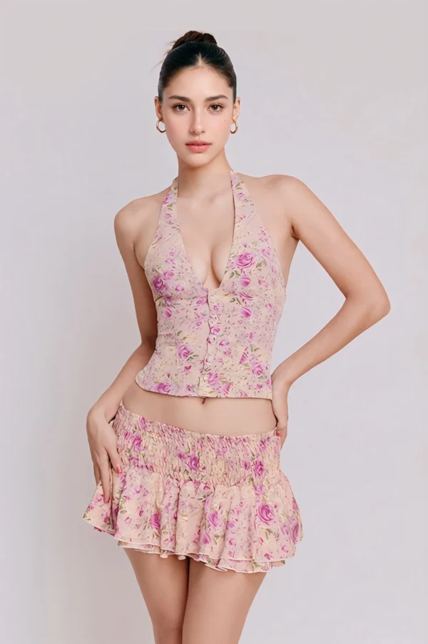 Set de Falda Coordinado Floral,