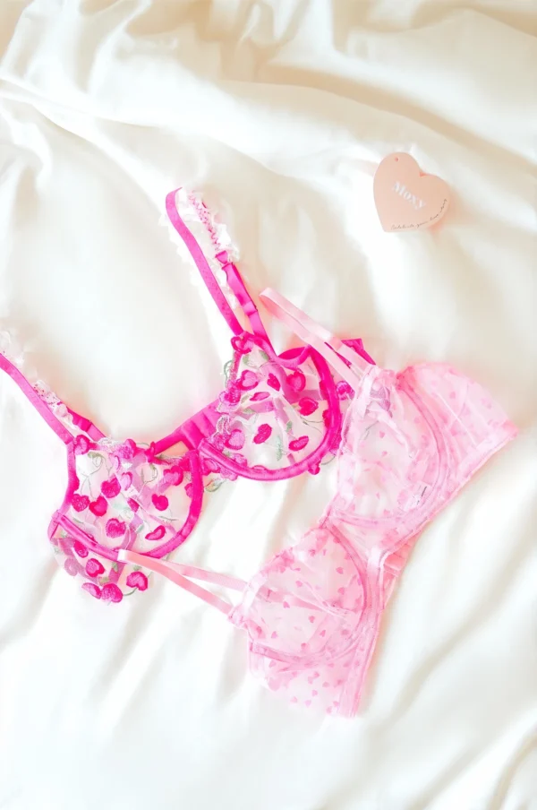 Conjunto de sujetador y calzoncillo de cerezas