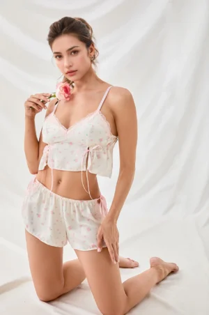 Conjunto de ropa de estar en casa floral