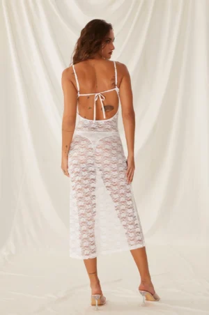 Vestido de encaje transparente Moxy