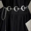 Cadena de cintura de luna de plata